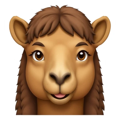 a camel with a big nose looking at you sticker