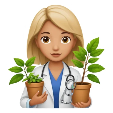 girl doctors Carrying Plants sticker
