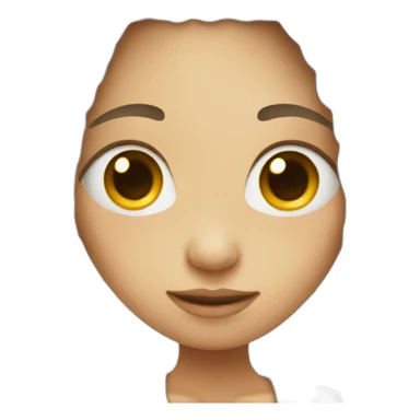 a white emoji girl with dreads sticker
