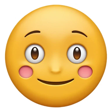 An emoji with a big back sticker