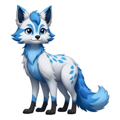 edgy badass cool Falvie-Fionbri-creature-fursona, full body, with random markings sticker