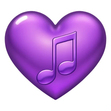 music heart note purple sticker
