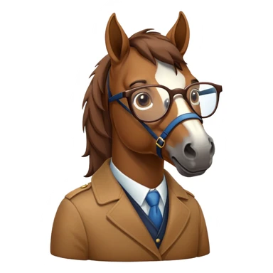 Horse wearing glasses sticker
