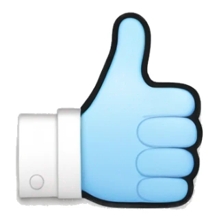 Thumb up with a checkbox sticker