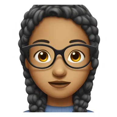 Girl wearing glasses and has a mole under the eye sticker