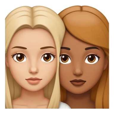 two women full, closeup sticker