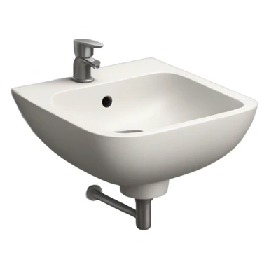Washbasin with handle sticker