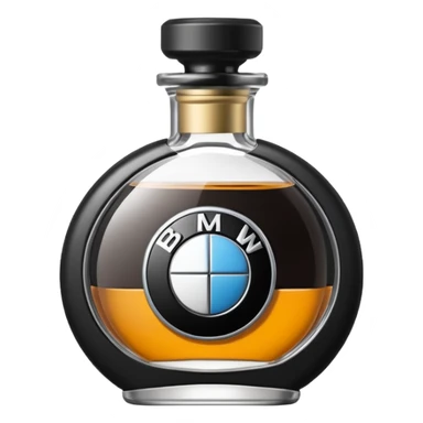 bmw inside in a perfume bottle sticker