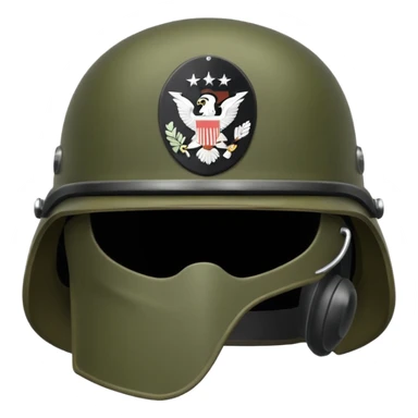 military helmet in front  sticker