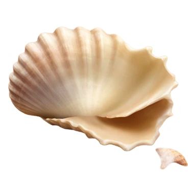 sea shell on beach with sunset sticker