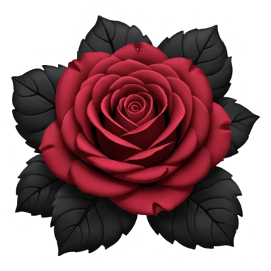 Create black rose emoji sticker