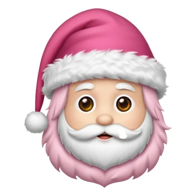 Santa hat pink emoji  sticker