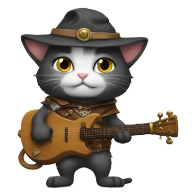 cats playing dnd sticker