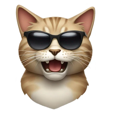 Angry Cat with sunglasses sticker