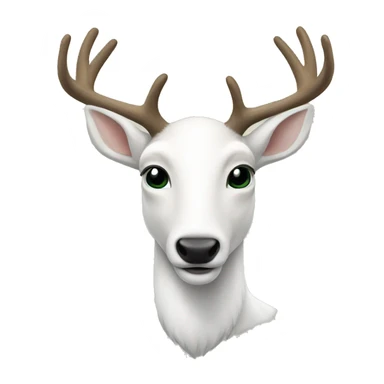 A white deer  sticker