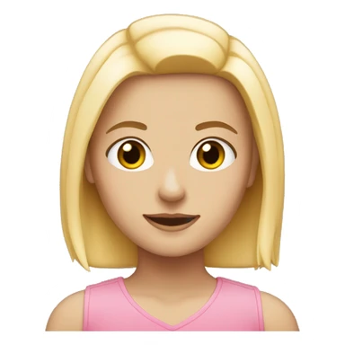 white girl with shoulder length half blonde and half pink hair  sticker