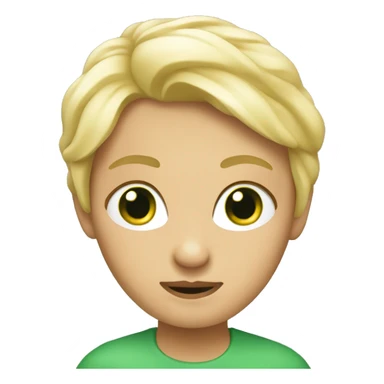 un adolecent blond avec des yeux vert sticker