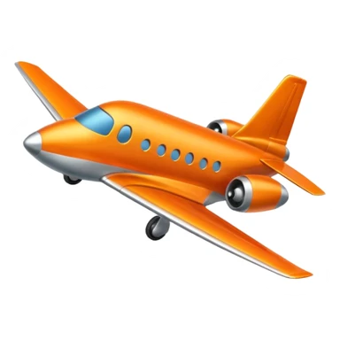 Orange plane taking off to the right side sticker