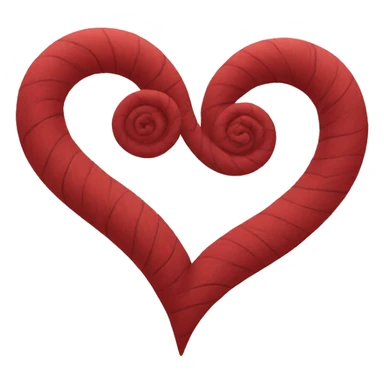Spiral heart sticker