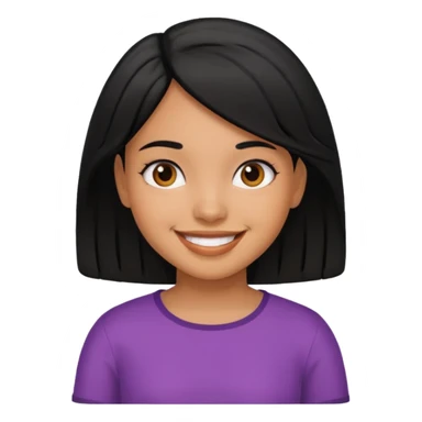 hispanic kid, girl with black hair sticker