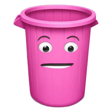 Pink trash can sticker