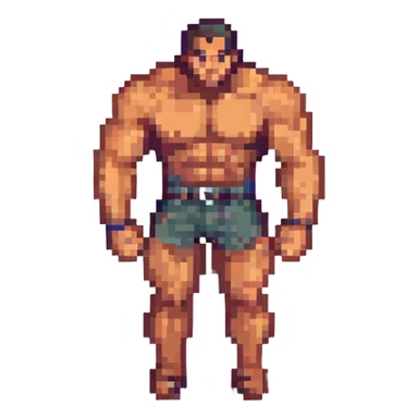 A muscular man. sticker