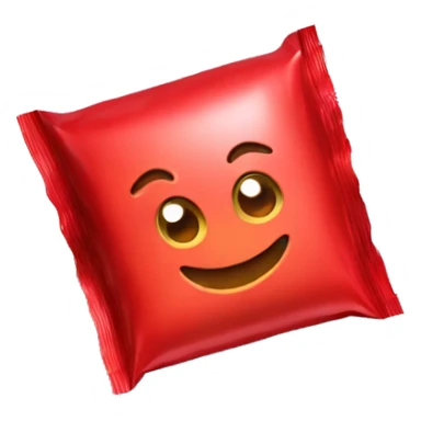 a candy in a red wrapper sticker