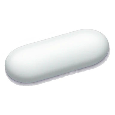Plain oblong pill tablet sticker