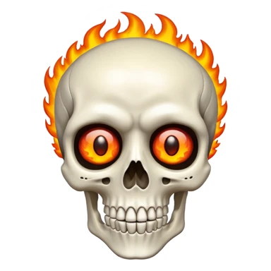 Scheletro con gli occhi dal fuoco sticker