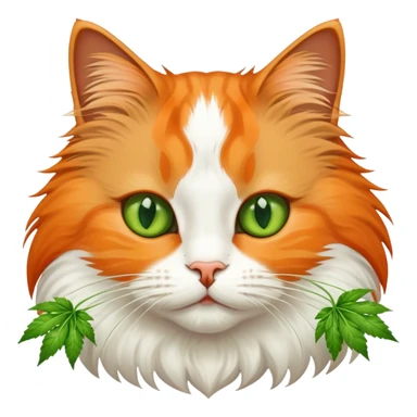 Cat with weed sticker