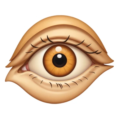 eye looking at a bent shape sticker