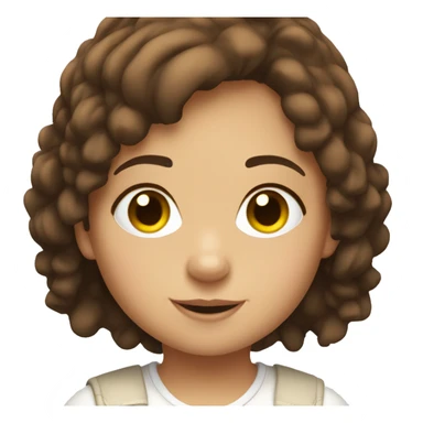 Cute girl with short brown hair sitting inside a white Subaru XV  sticker