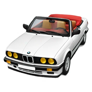Red bmw e30 convertible sticker
