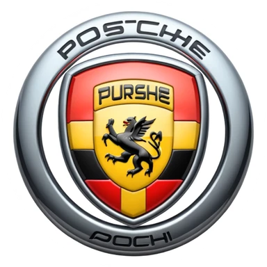 Generate an emoji of porsche logo sticker