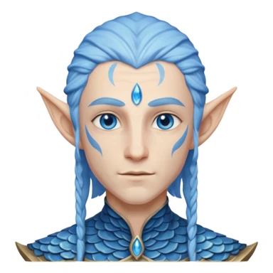 ESO male water elf with scales sticker