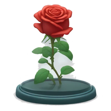 Rose under glass dome sticker