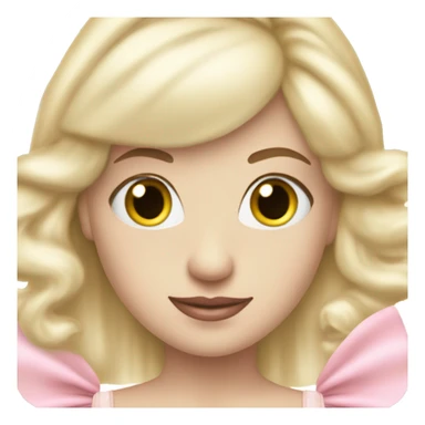 White blonde ballerina, wearing a pink tutu￼ sticker