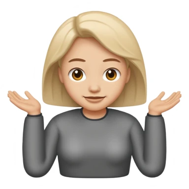 Awkward smile with a shrug sticker