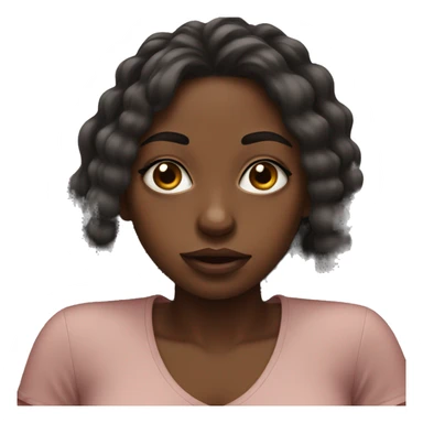 Black girl rolling her eyes sticker