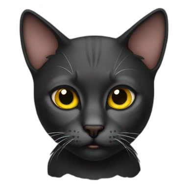 cat-black-sick sticker