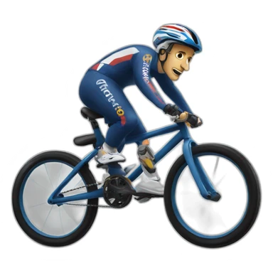 emanuel macron ride a bmx race bike sticker