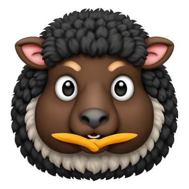 angery black sheep saying fuck you sticker