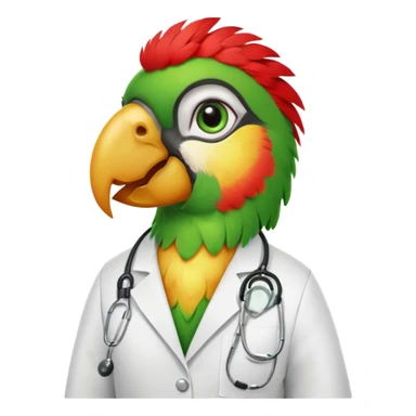 Parrot doctor sticker