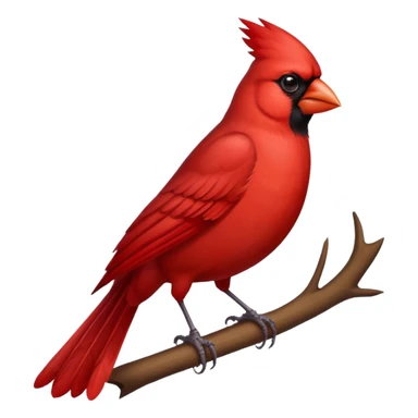 Red cardinal for text sticker