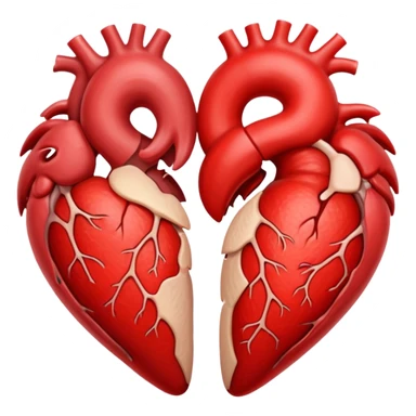 Split this emoji in half: 🫀 sticker