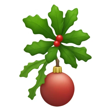 mistletoe with sniw sticker