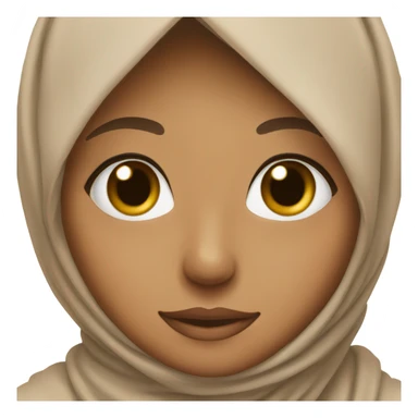 Tan girl in hijab with brown eyes sticker