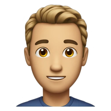 a guy with a big forehead sticker