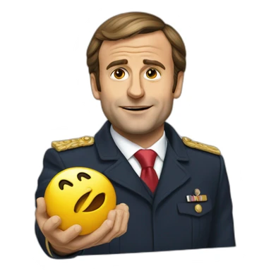 Macron qui tombe sticker