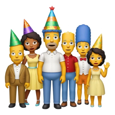 simpsons, different characters. sticker